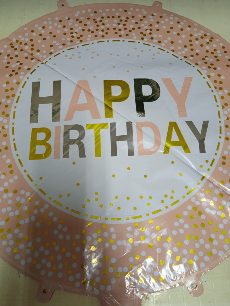 Foil Balloon Round Happy Birthday (Generic)