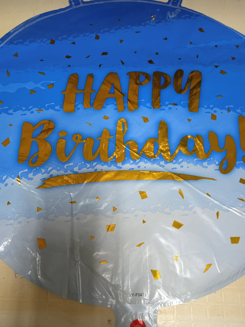 Foil Balloon Round Happy Birthday (Generic)