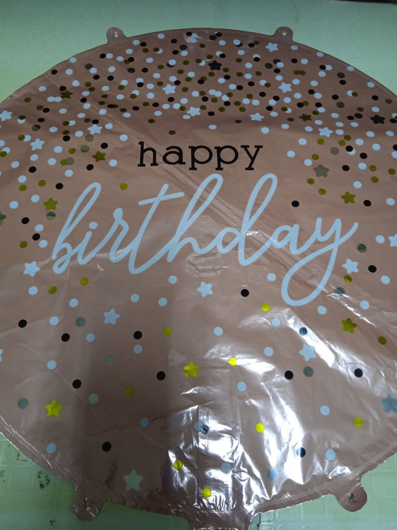 Foil Balloon Round Happy Birthday (Generic)