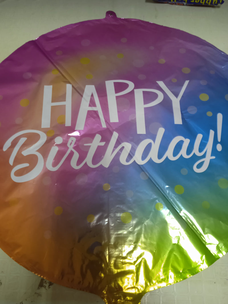 Foil Balloon Round Happy Birthday (Generic)