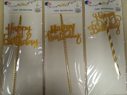 Cake Topper with Candle