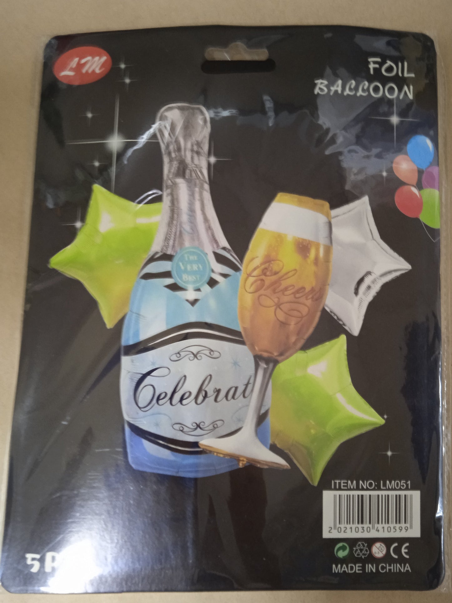 Foil Balloon Champagne Bottle