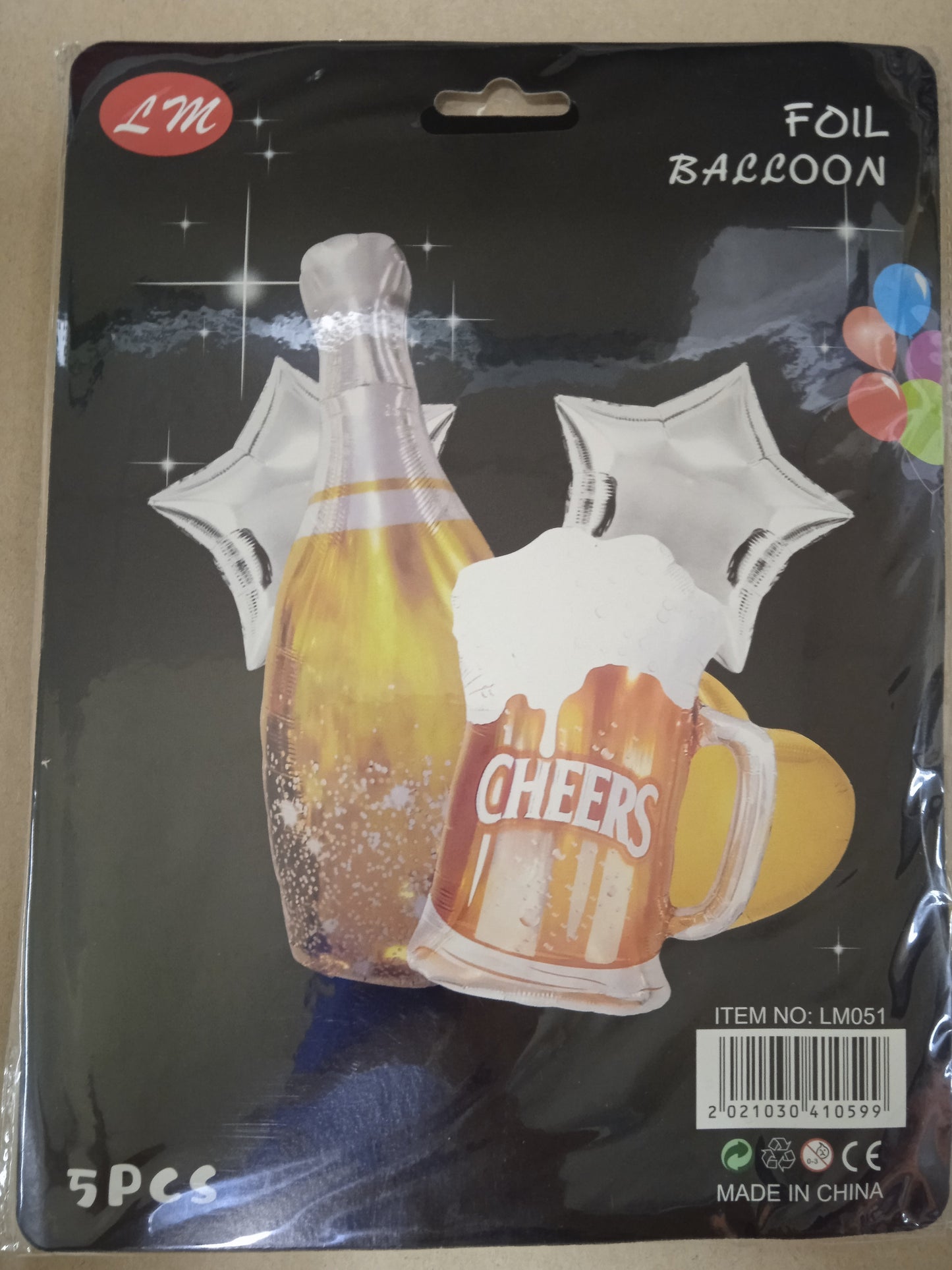 Foil Balloon Champagne Bottle