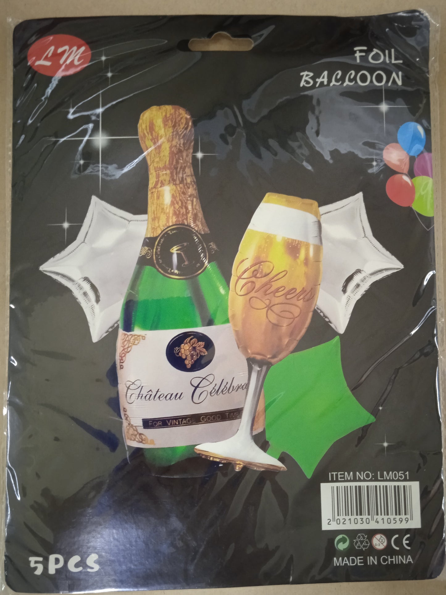 Foil Balloon Champagne Bottle