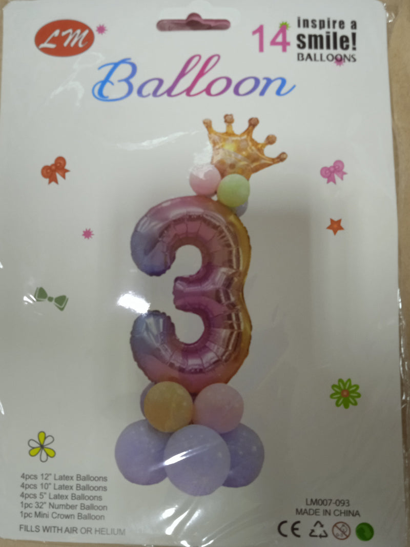 Balloon Foil Number