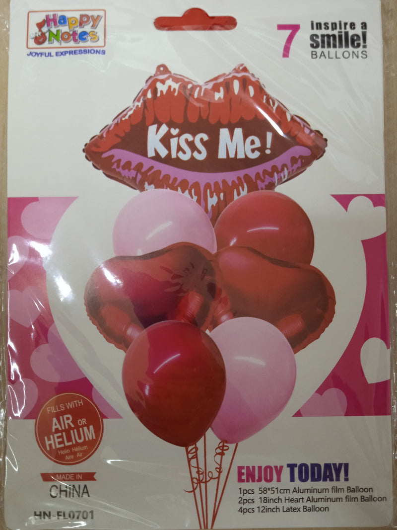 Balloon Set Kiss Me Foil with (7in1)