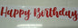 Sticker Happy Birthday Cursive