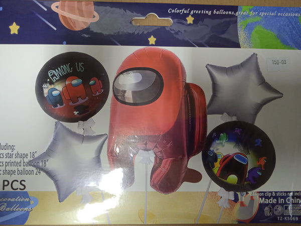 Foil Balloon Set (5in1) Among Us