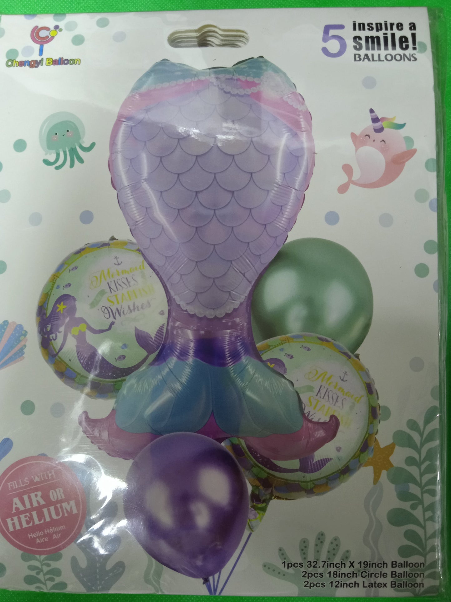 Foil Balloon Set (5in1) Mermaid