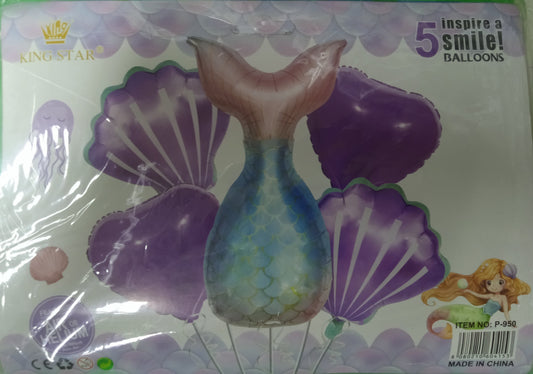 Foil Balloon Set (5in1) Mermaid