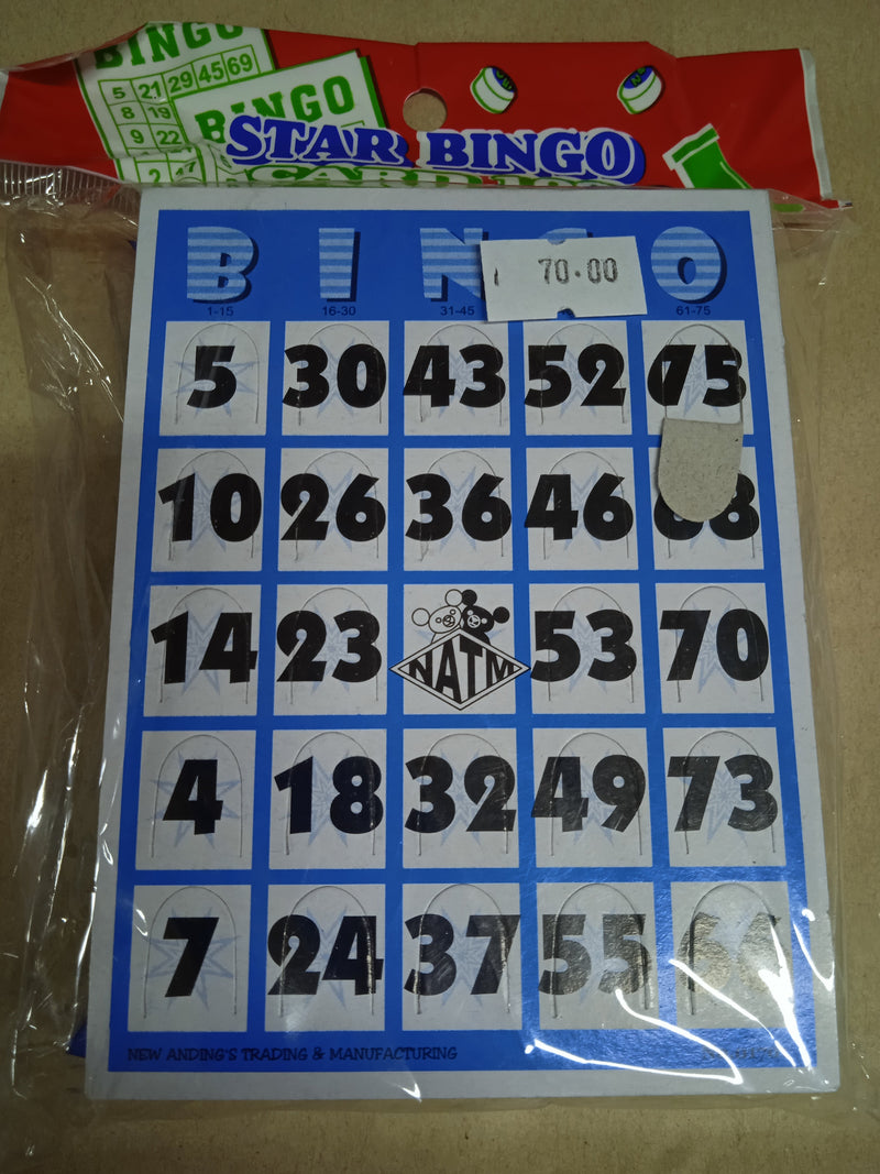 Game Bingo Cards 100pcs.