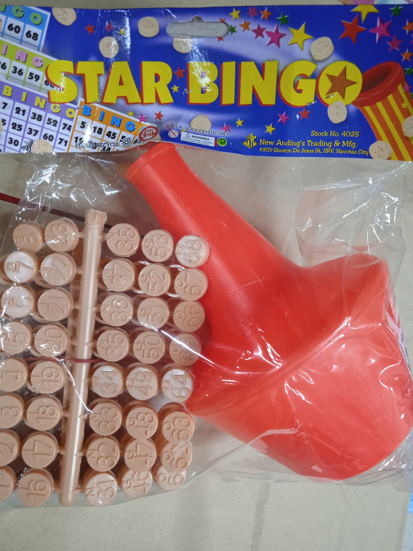 Game Bingo Star Set Plastic