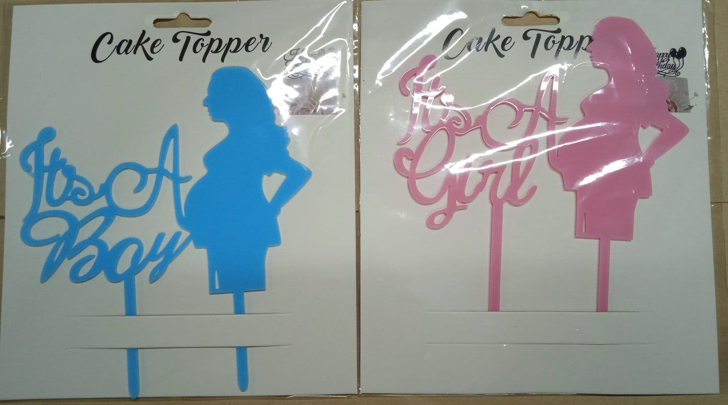 Cake Topper Gender Reveal Its a Boy or Girl