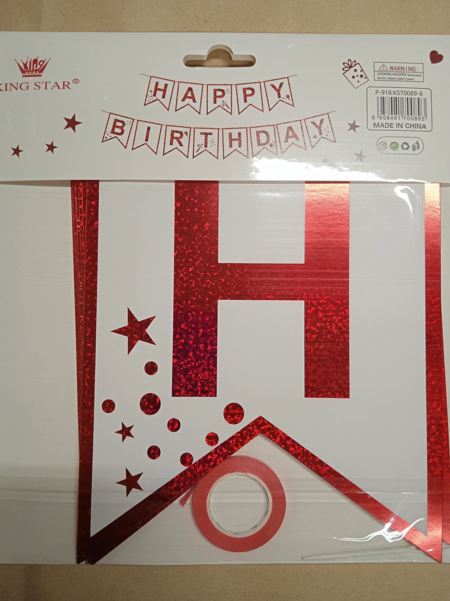 Banner Happy Birthday with Lining
