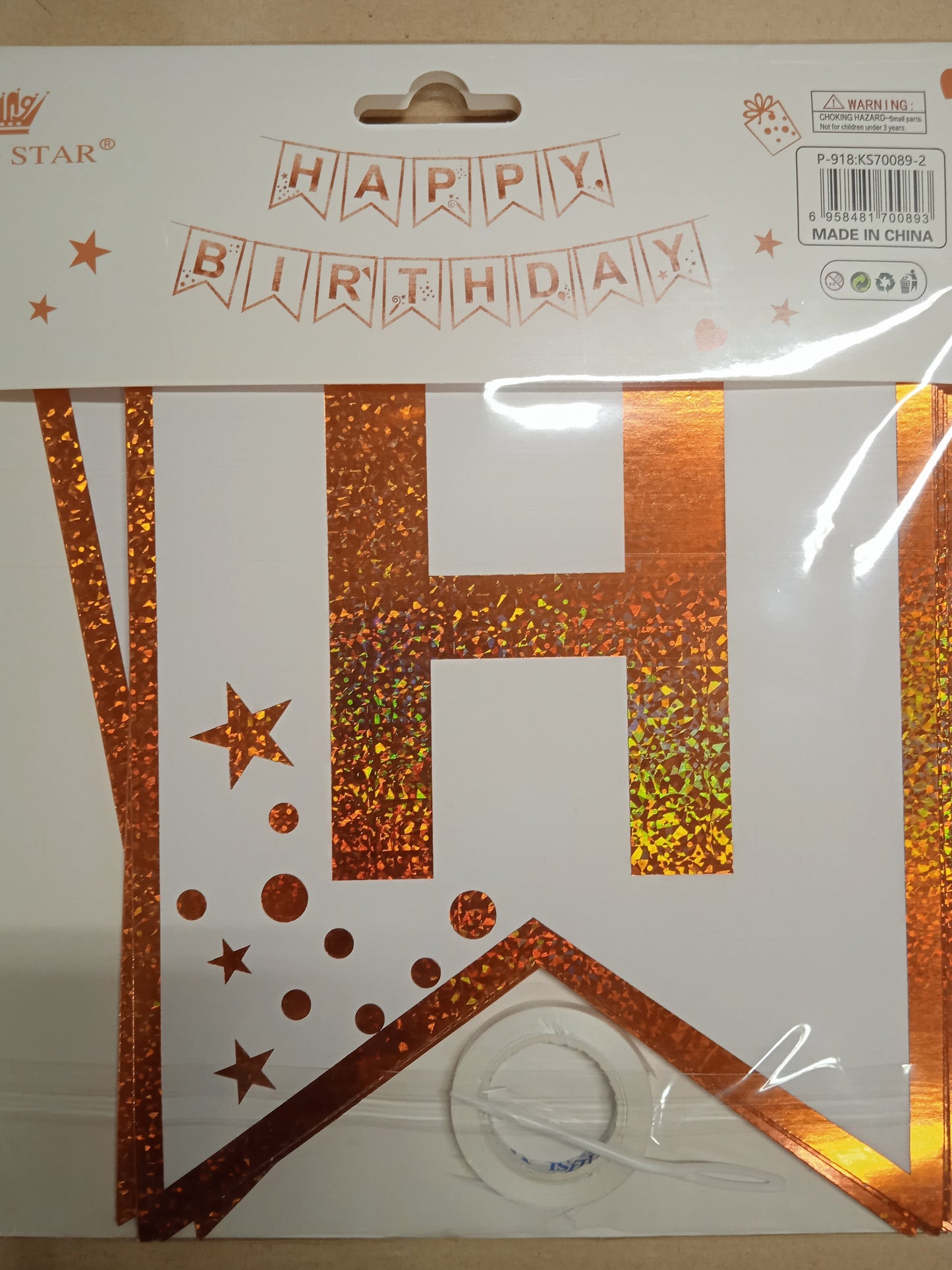 Banner Happy Birthday with Lining