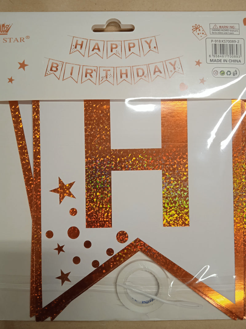 Banner Happy Birthday with Lining