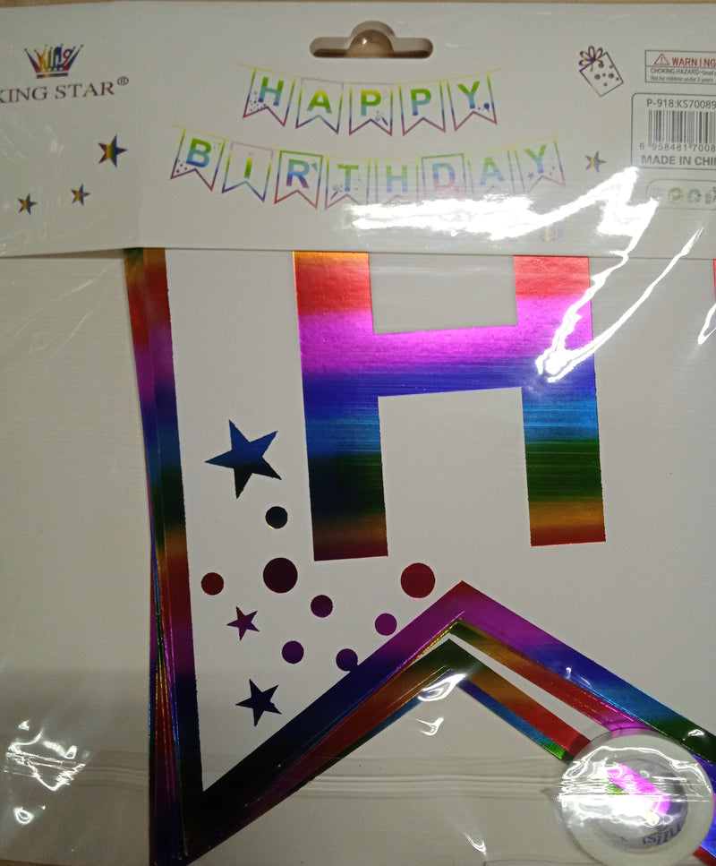 Banner Happy Birthday with Lining