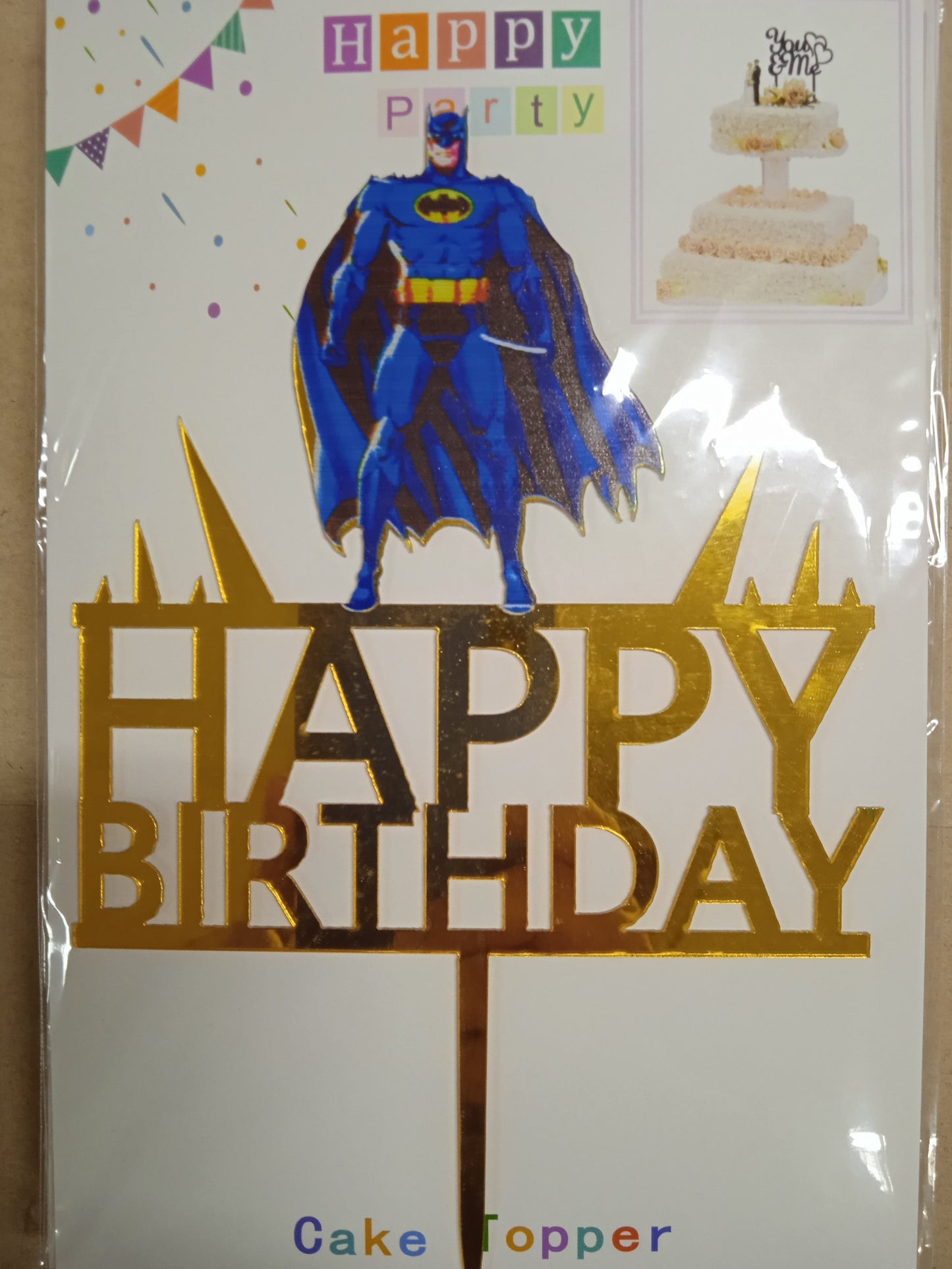 Cake Topper Acrylic Happy Birthday Character