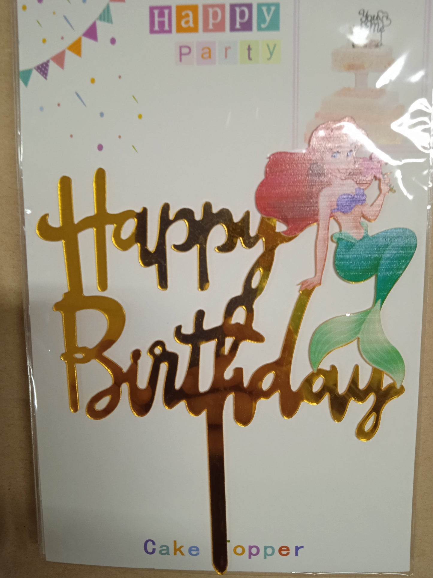 Cake Topper Acrylic Happy Birthday Character