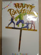 Cake Topper Acrylic Happy Birthday Character