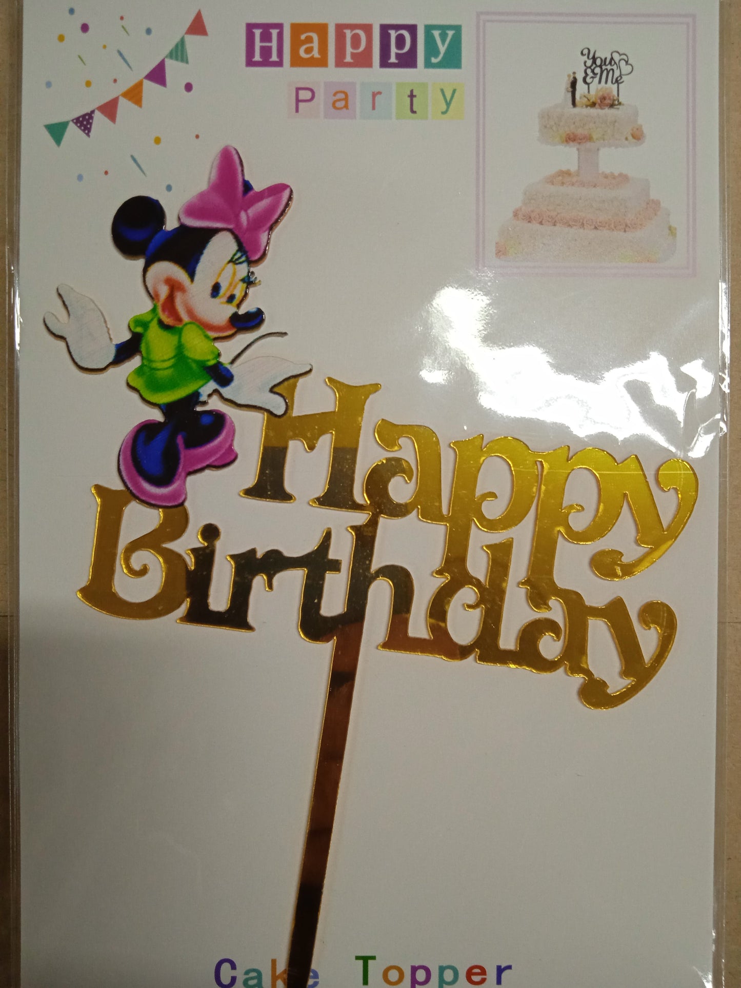 Cake Topper Acrylic Happy Birthday Character