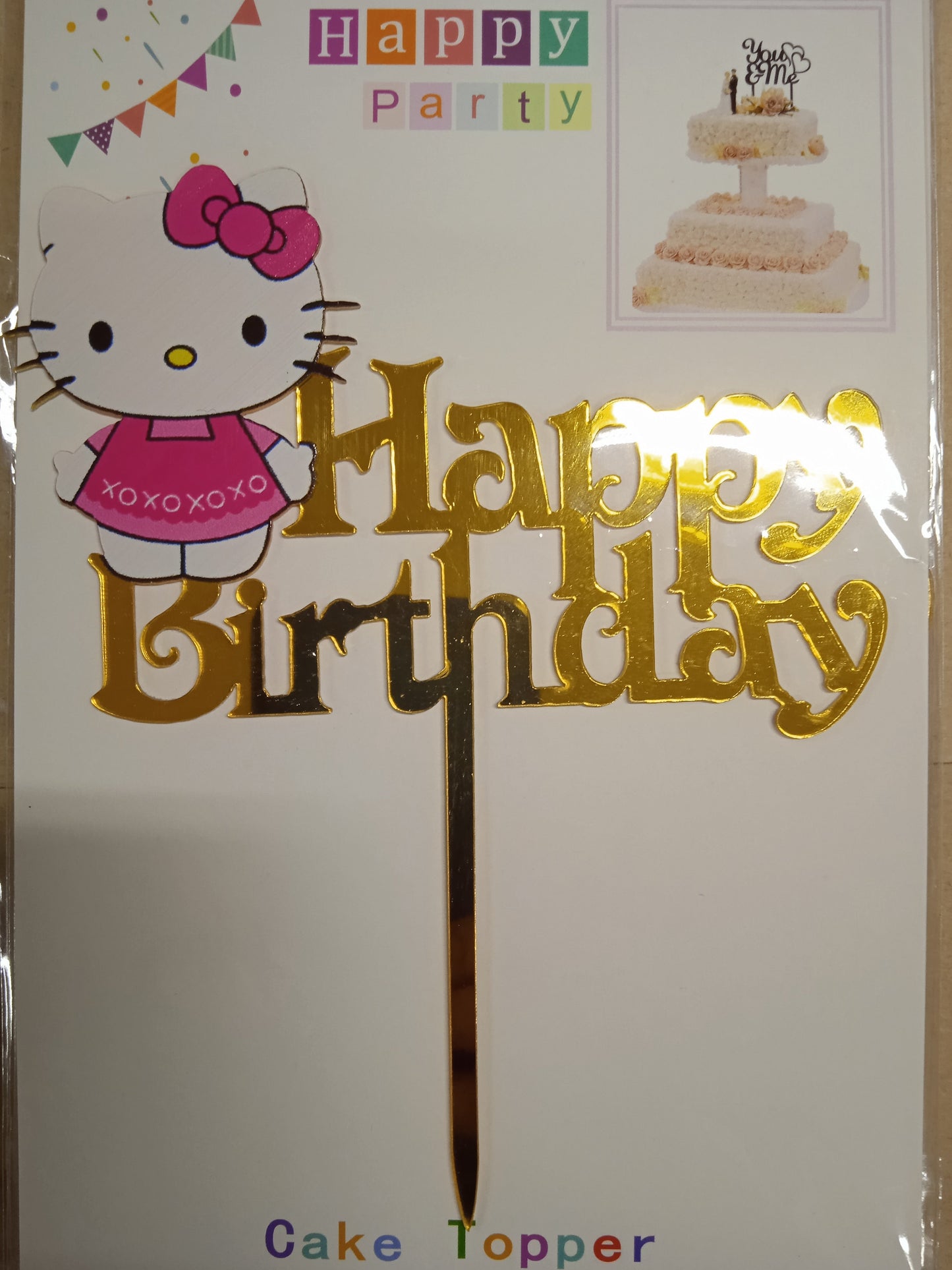 Cake Topper Acrylic Happy Birthday Character