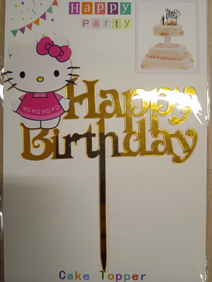 Cake Topper Acrylic Happy Birthday Character