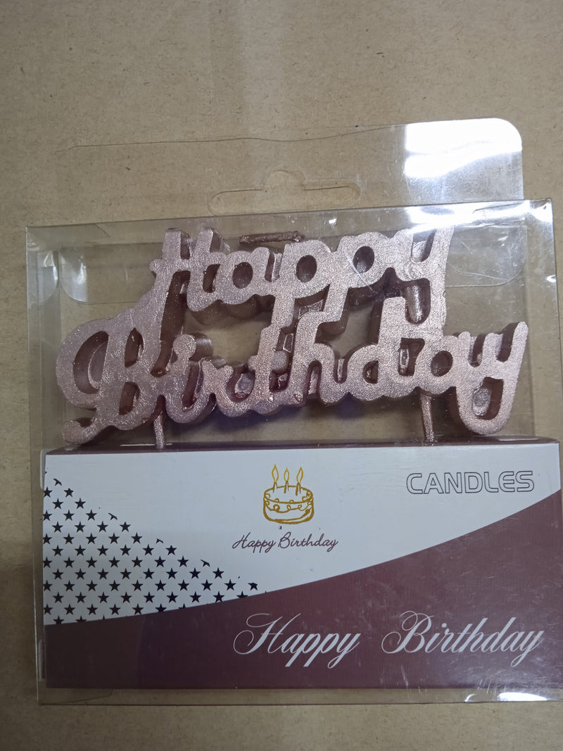 Candle  Happy Birthday Cursive