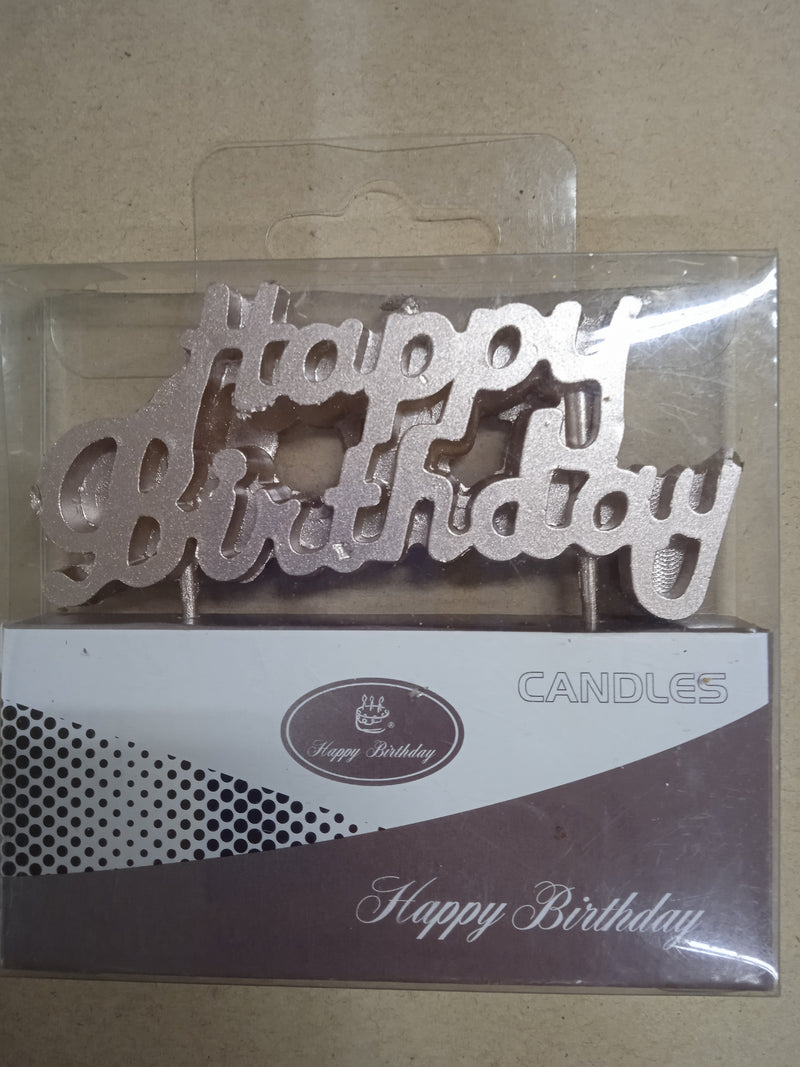 Candle  Happy Birthday Cursive