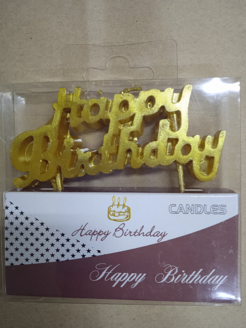 Candle  Happy Birthday Cursive
