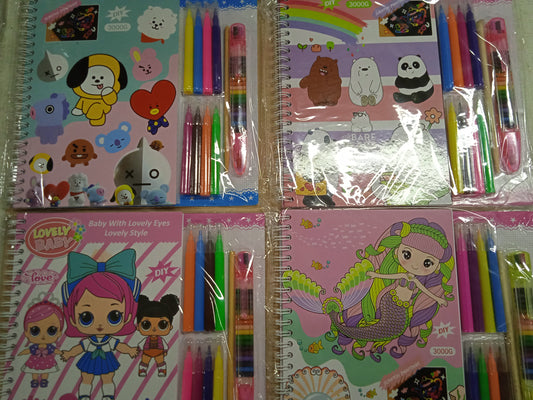Notebook with Coloring set