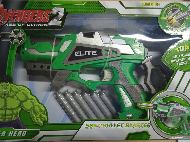 Toy Gun Avengers Soft Bullet Blaster Spiderman