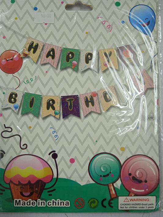 Banner Happy Birthday Cake