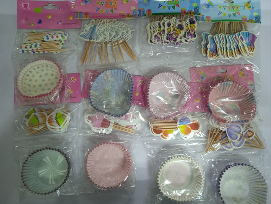 Cupcake Liner with Toppers