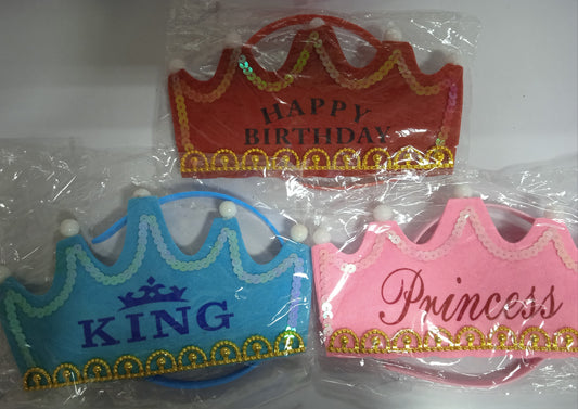 Royal Crown with LED Lights Happy Birthday