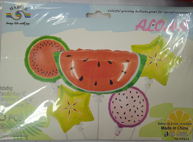 Foil Balloons Watermelon Set 5 in 1 Set