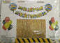 Foil Balloons Set with Banner and Curtain