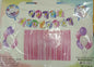 Foil Balloons Set with Banner and Curtain