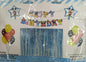 Foil Balloons Set with Banner and Curtain