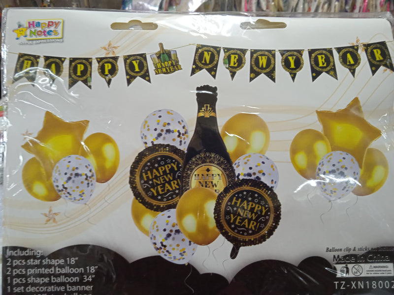 Balloon Set New Year with Banner (17in1)