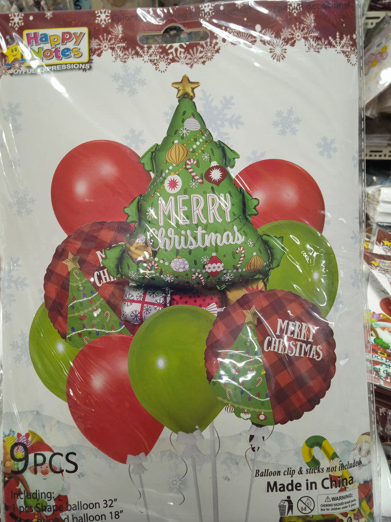 Foil Balloons Christmas Set (9in1)