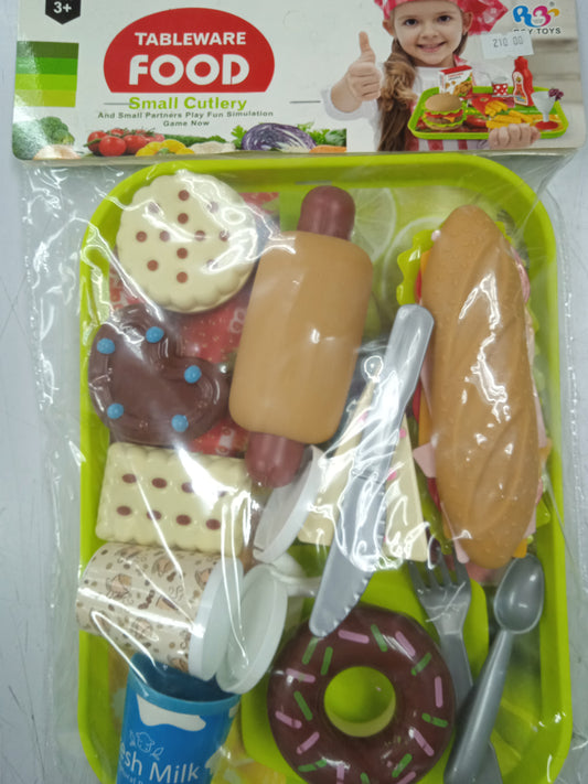 Play Set Tableware Food Small Cutlery