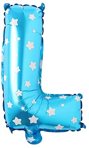 Foil Letter Balloon (1FT) Blue Star & Plain