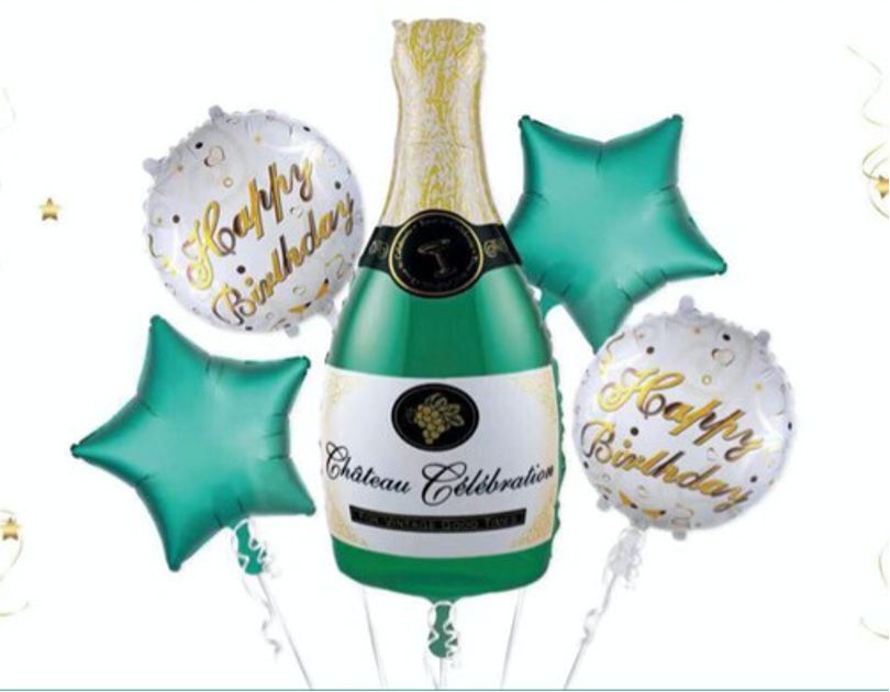 Foil Balloon Champagne Bottle