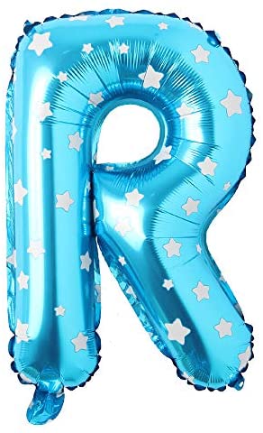 Foil Letter Balloon (1FT) Blue Star & Plain