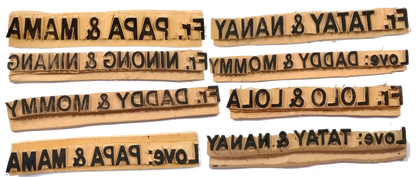 Rubber Stamp Headings Love & From