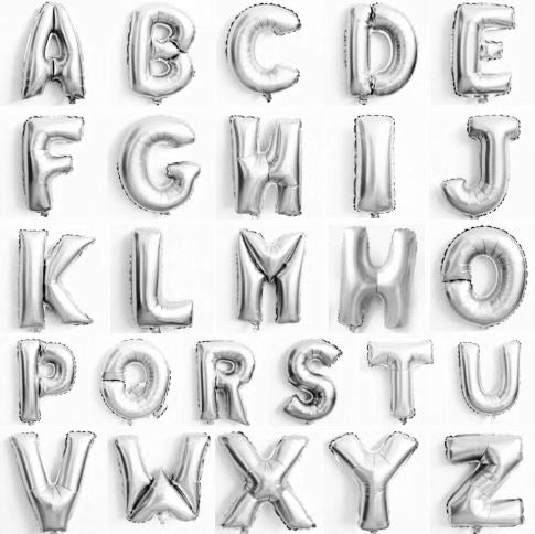 Foil Letter Balloon (3FT) Silver