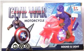 Toy Car Civil War Motorcycle Captain America