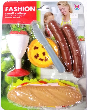 Play Set Fashion Cutlery Hotdog on Buns