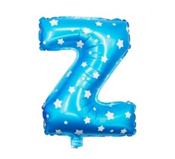 Foil Letter Balloon (1FT) Blue Star & Plain